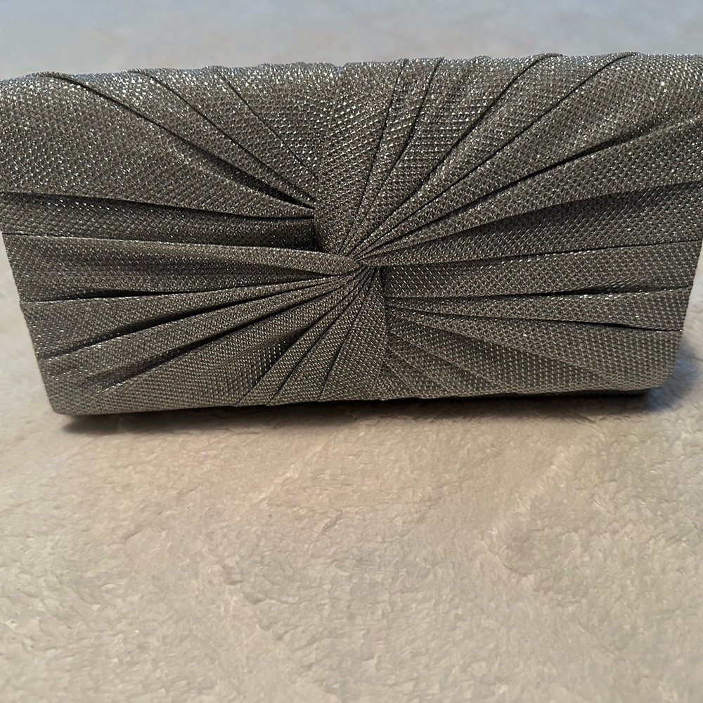 Elegant Silver Clutch Bag